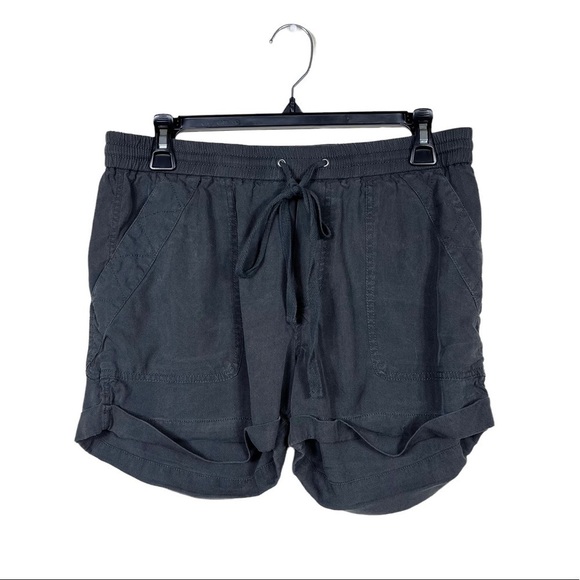 Lucky Brand Gray Lyocell Drawstring Waist Cuffed Shorts w/Pockets Size S - Picture 1 of 6